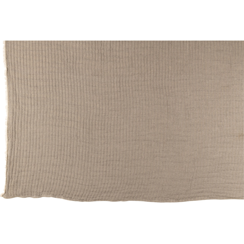 Plaid original 180x130 en Coton Tissu Gris Motif coutures Teddy - 3