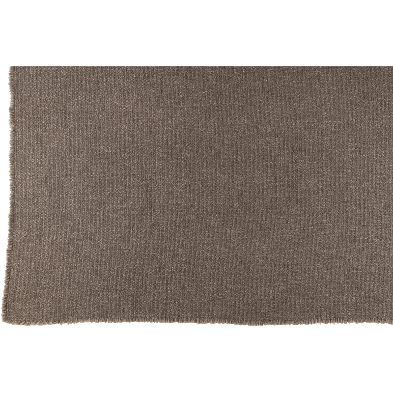 Plaid style vintage 180x130 en Coton Tissu Taupe Effiloché Xyrell - 2