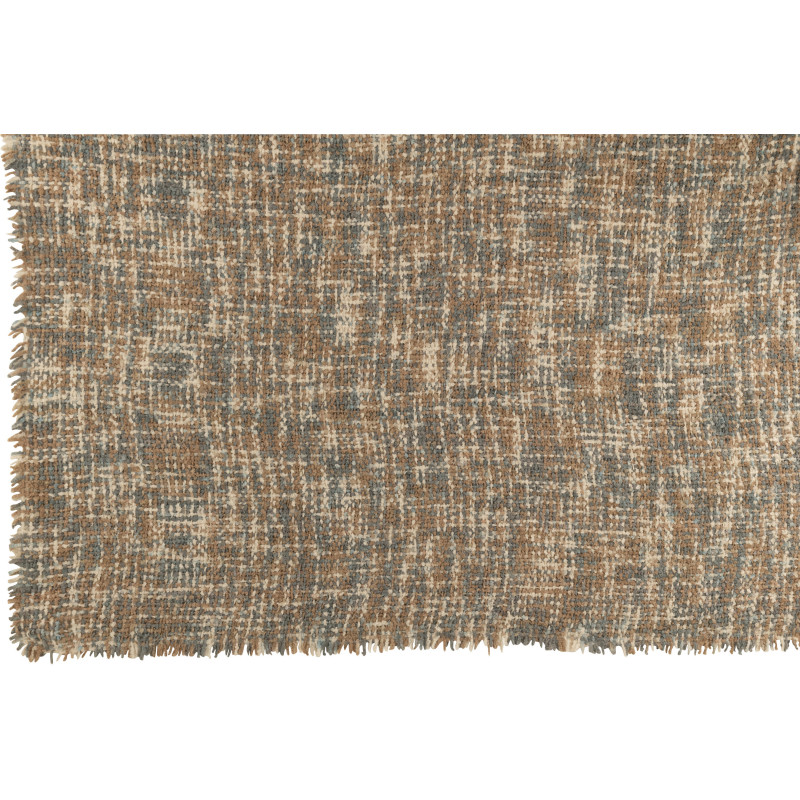 Plaid original 180x130 en Coton Acrylique Bleu clair Beige Tweed - 2