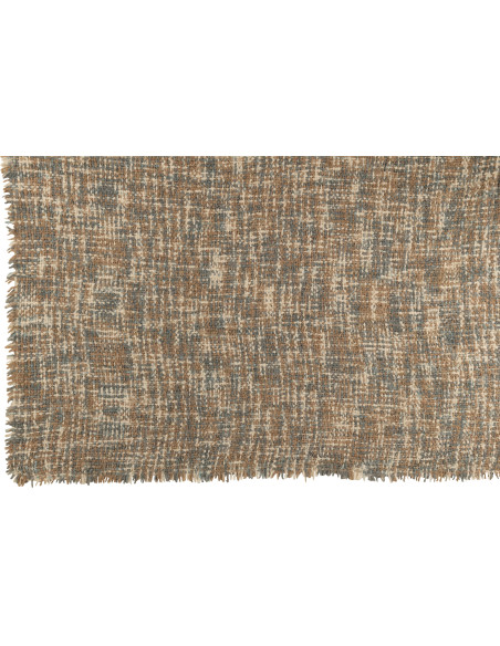 Plaid original 180x130 en Coton Acrylique Bleu clair Beige Tweed - 2