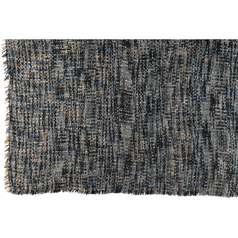 Plaid original 180x130 en Coton Acrylique Bleu Blanc Tweed - 2