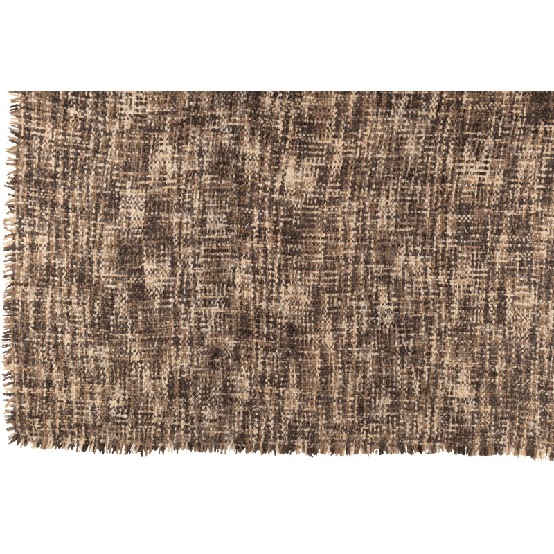 Plaid original 180x130 en Coton Acrylique Marron Beige Tweed - 3
