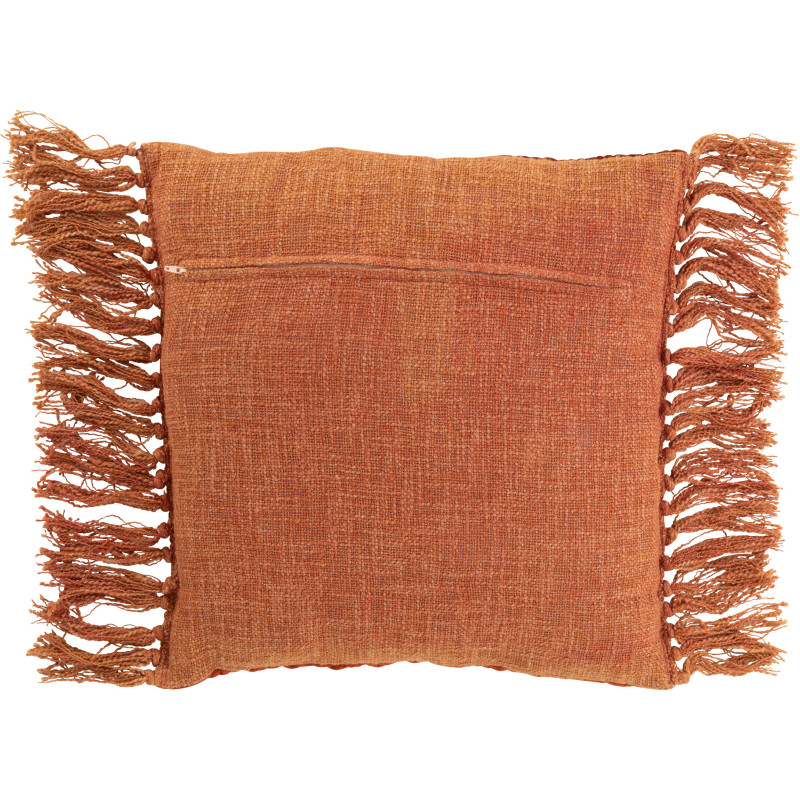 Coussin moderne Carré 45x45 en Coton Viscose Cuivré Brillant Motif gauffré Elsinor - 3