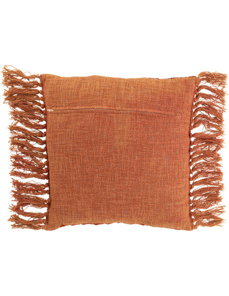 Coussin moderne Carré 45x45 en Coton Viscose Cuivré Brillant Motif gauffré Elsinor - 3