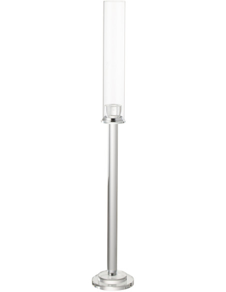 Bougeoir sur pied design Hauteur 80 cm en Verre Transparent Urion - 1