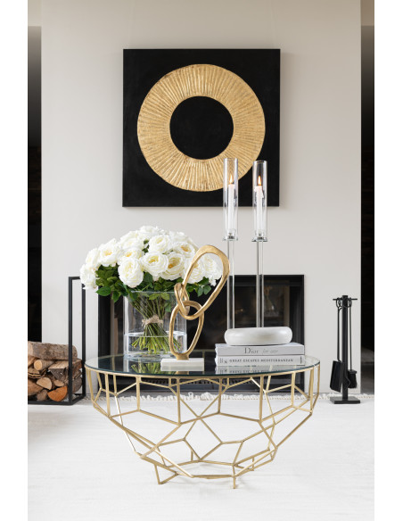 Bougeoir sur pied design Hauteur 80 cm en Verre Transparent Urion - 2