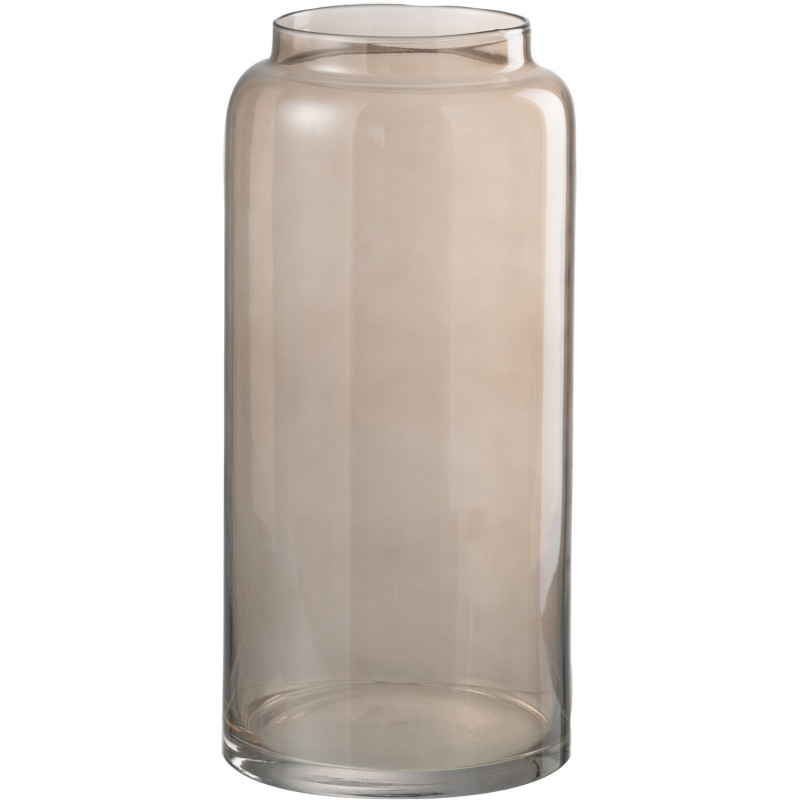 Vase Cylindrique Presti Hauteur 40 cm en Verre Ambre - 1