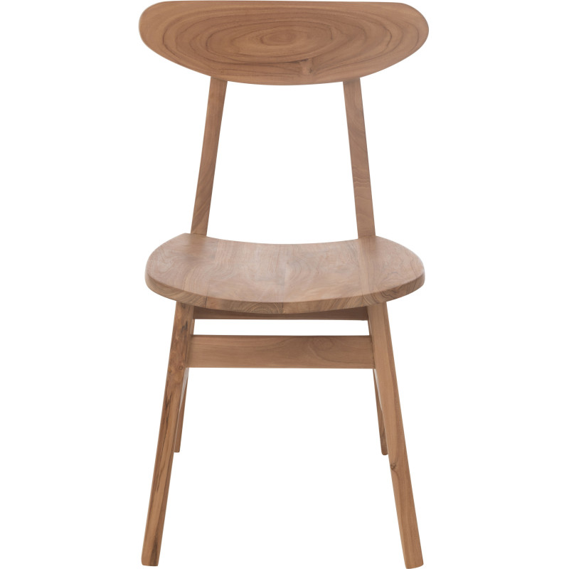 Chaise moderne en Bois de teck Naturel Sofia - 3