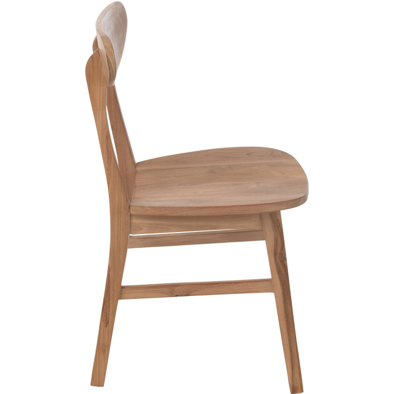 Chaise moderne en Bois de teck Naturel Sofia - 4