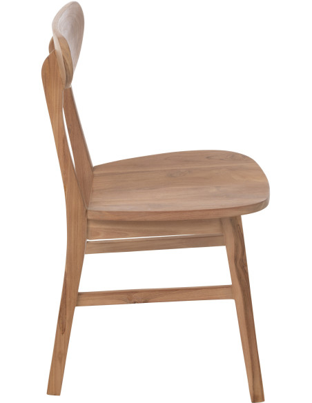 Chaise moderne en Bois de teck Naturel Sofia - 4