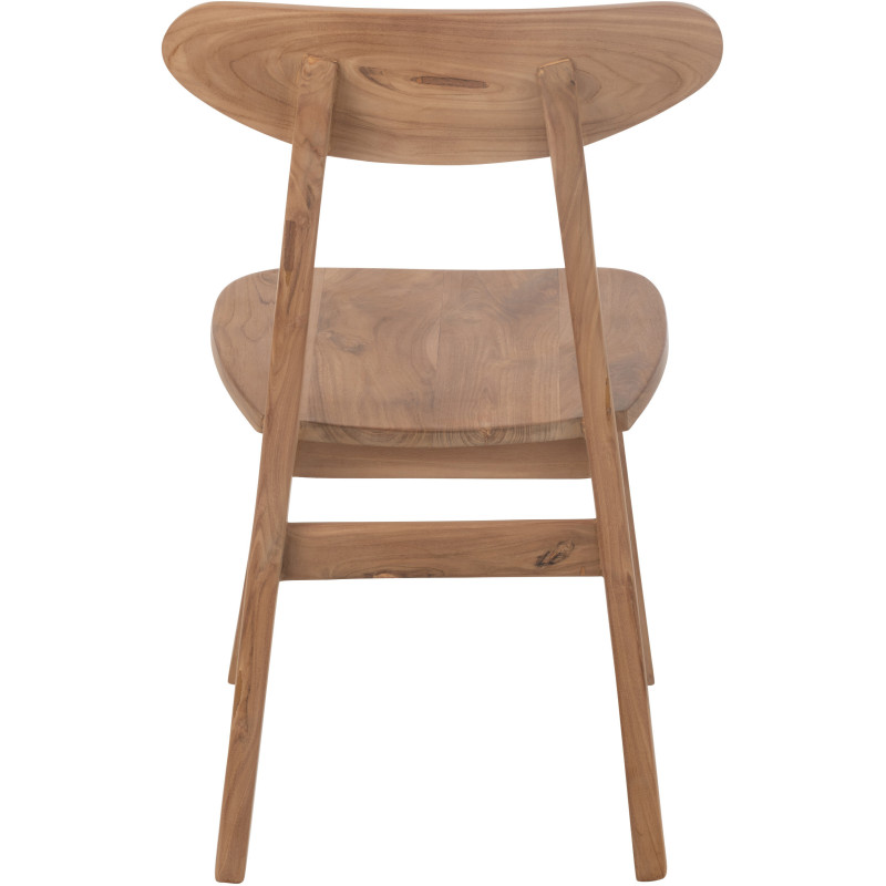Chaise moderne en Bois de teck Naturel Sofia - 5