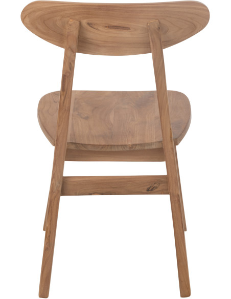 Chaise moderne en Bois de teck Naturel Sofia - 5
