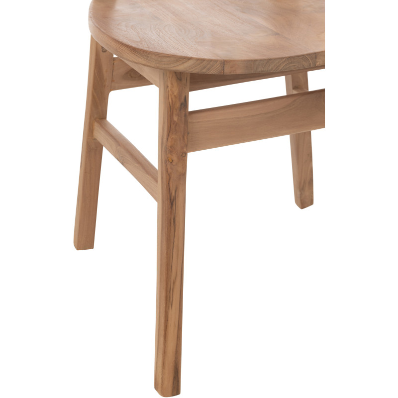 Chaise moderne en Bois de teck Naturel Sofia - 6