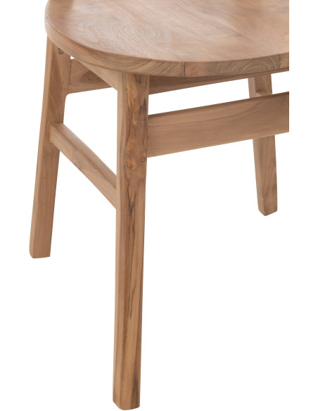 Chaise moderne en Bois de teck Naturel Sofia - 6