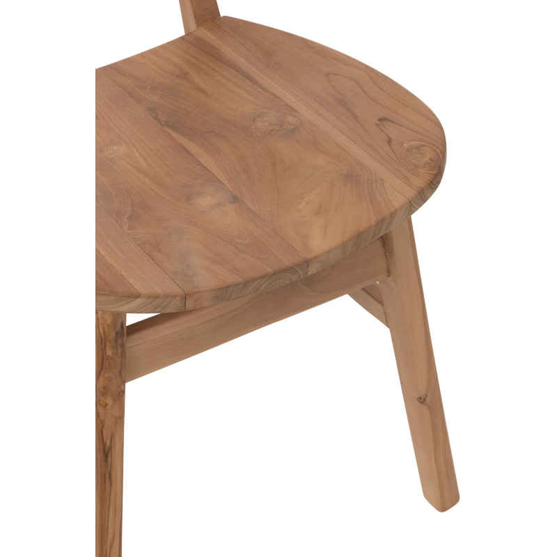 Chaise moderne en Bois de teck Naturel Sofia - 7