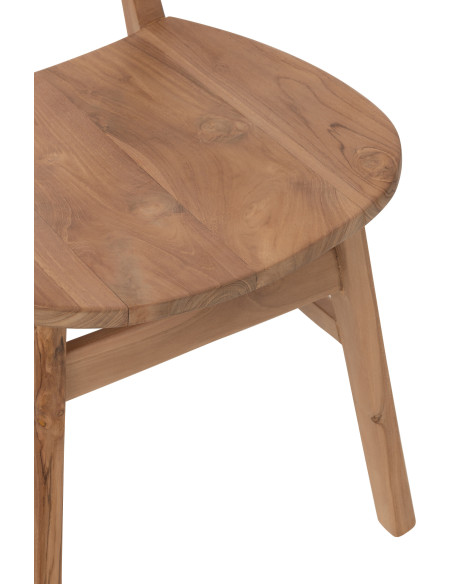 Chaise moderne en Bois de teck Naturel Sofia - 7