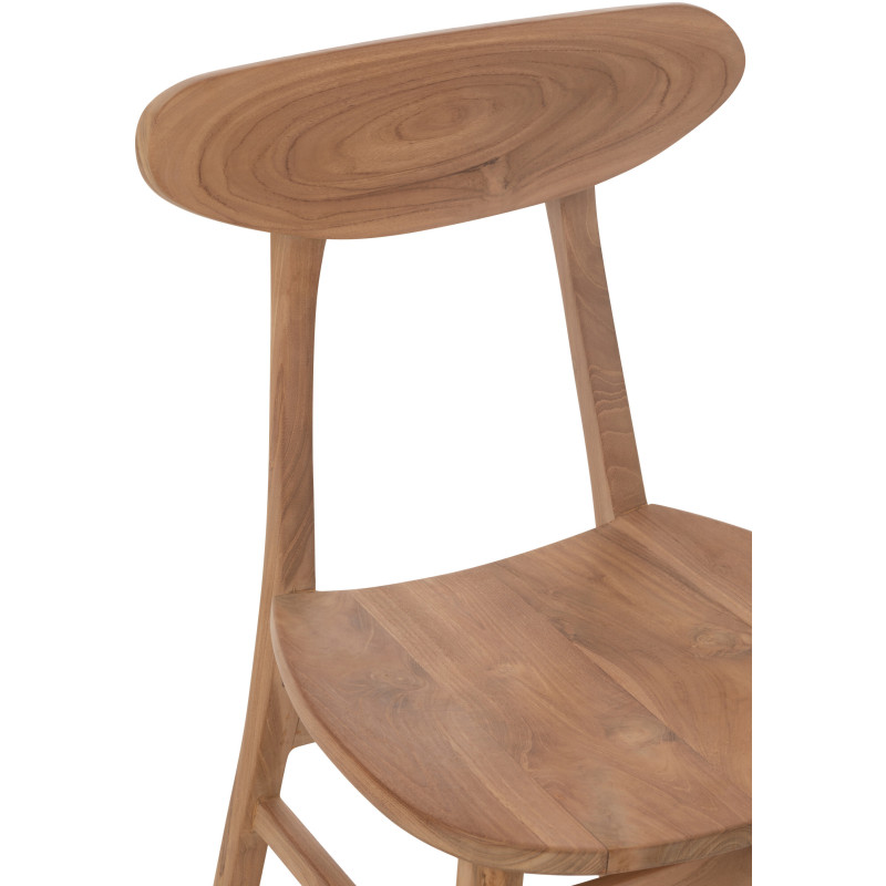 Chaise moderne en Bois de teck Naturel Sofia - 8