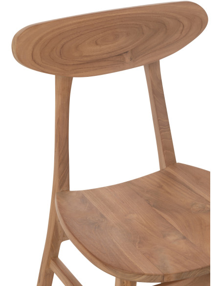 Chaise moderne en Bois de teck Naturel Sofia - 8