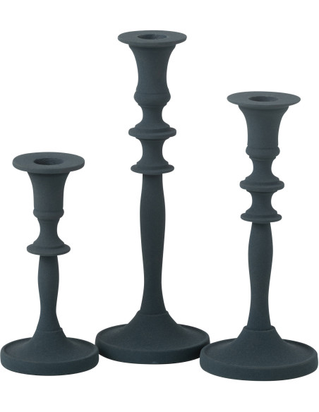 Bougeoir moderne en Métal Bleu Nala (Lot de 3) - 1