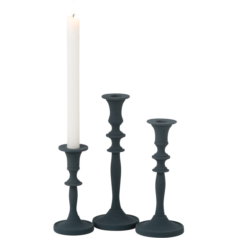 Bougeoir moderne en Métal Bleu Nala (Lot de 3) - 2