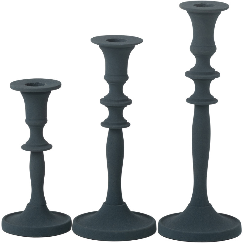 Bougeoir moderne en Métal Bleu Nala (Lot de 3) - 3