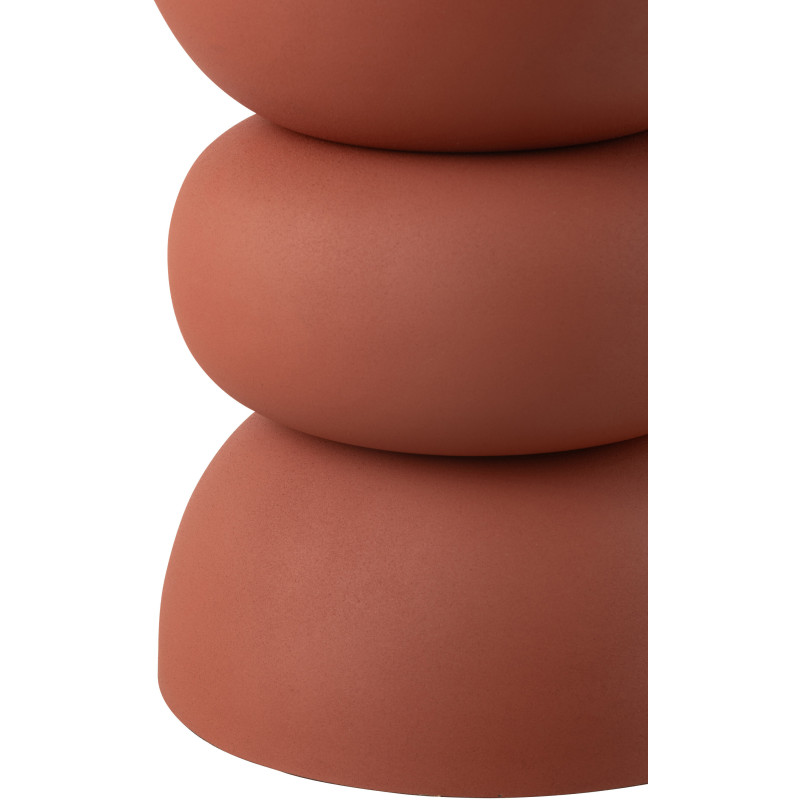 Table d'appoint moderne Ronde en Métal Rouille Lise - 3