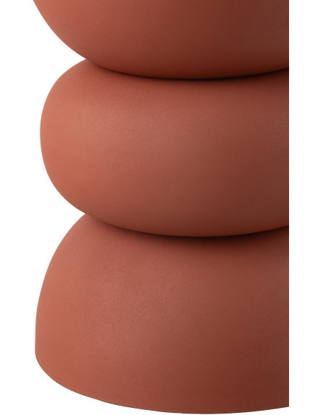 Table d'appoint moderne Ronde en Métal Rouille Lise - 3