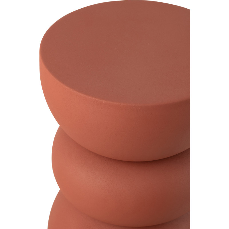 Table d'appoint moderne Ronde en Métal Rouille Lise - 4