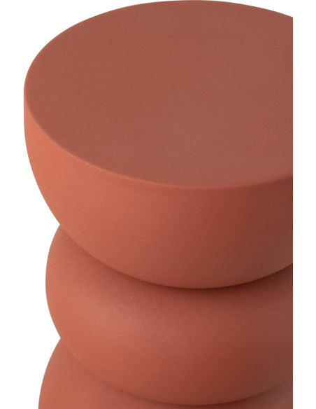 Table d'appoint moderne Ronde en Métal Rouille Lise - 4