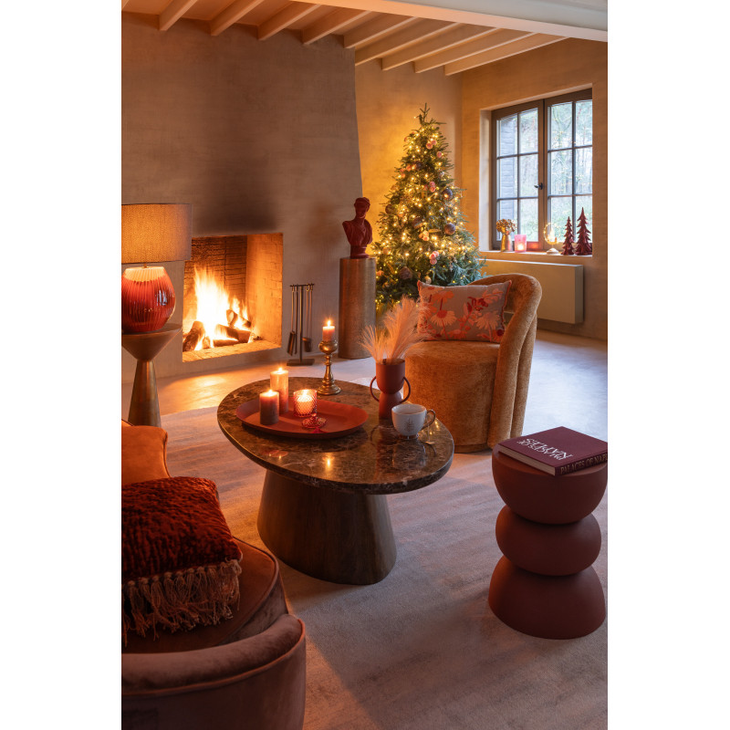 Table d'appoint moderne Ronde en Métal Rouille Lise - 5