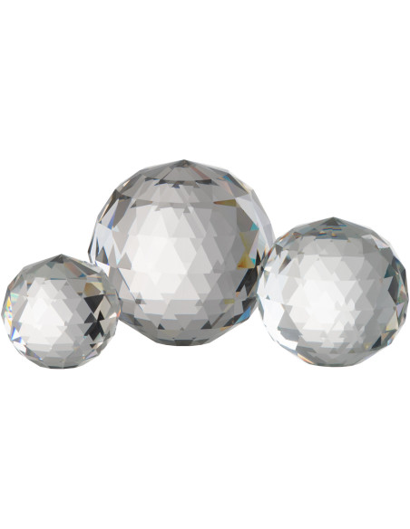 Photophore original boule Diamètre 8 cm en Cristal Transparent Hilio - 3