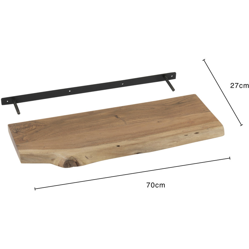 Étagère murale Gérard en Bois d'acacia Naturel - 3