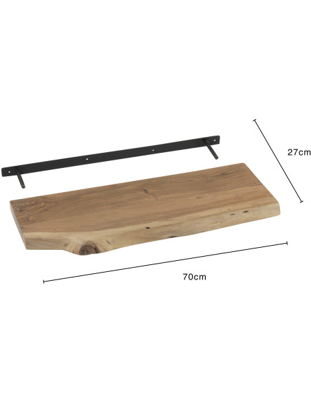 Étagère murale Gérard en Bois d'acacia Naturel - 3