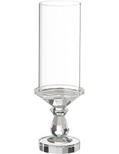 Photophore moderne sur pied Hauteur 35 cm en Verre Transparent Cormo - 1