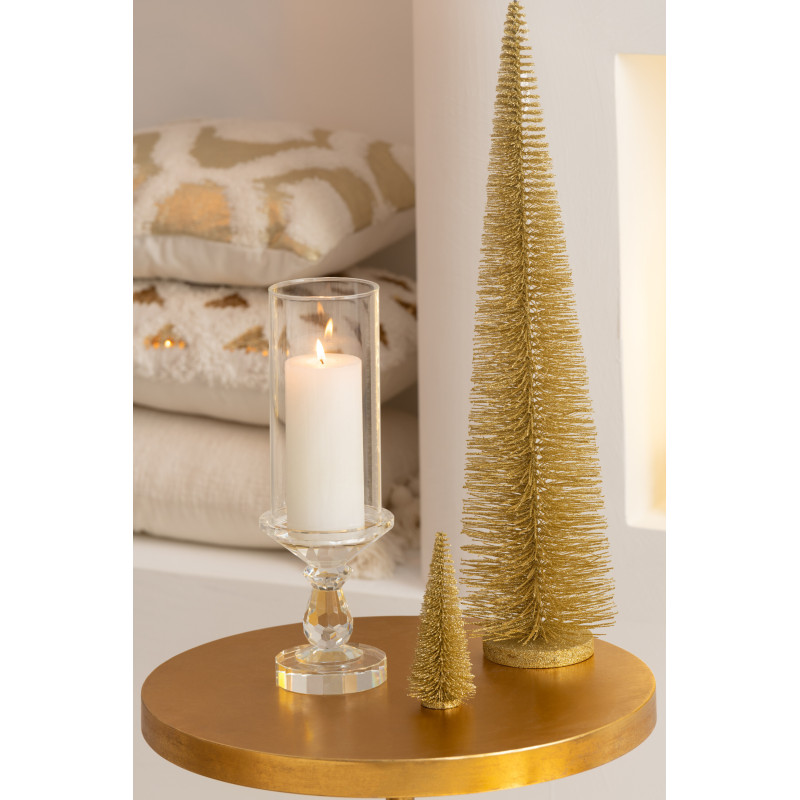 Photophore moderne sur pied Hauteur 35 cm en Verre Transparent Cormo - 2