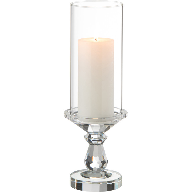 Photophore moderne sur pied Hauteur 35 cm en Verre Transparent Cormo - 3