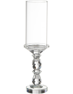 Photophore moderne sur pied XL Hauteur 42 cm en Verre Transparent Cormo - 1