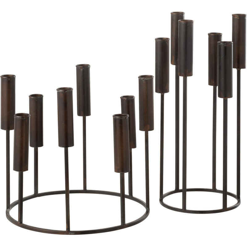 Chandelier moderne 6 et 8 bras en Métal Noir Dario (Lot de 2) - 1
