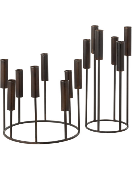 Chandelier moderne 6 et 8 bras en Métal Noir Dario (Lot de 2) - 1