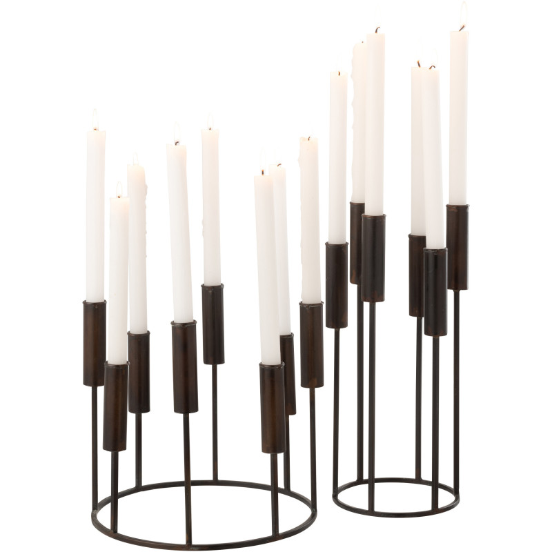 Chandelier moderne 6 et 8 bras en Métal Noir Dario (Lot de 2) - 2