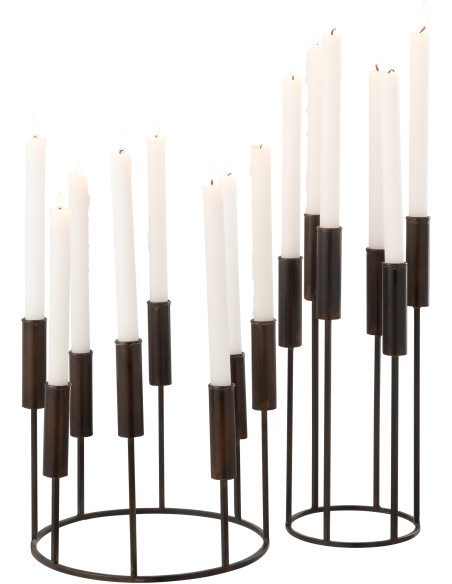 Chandelier moderne 6 et 8 bras en Métal Noir Dario (Lot de 2) - 2