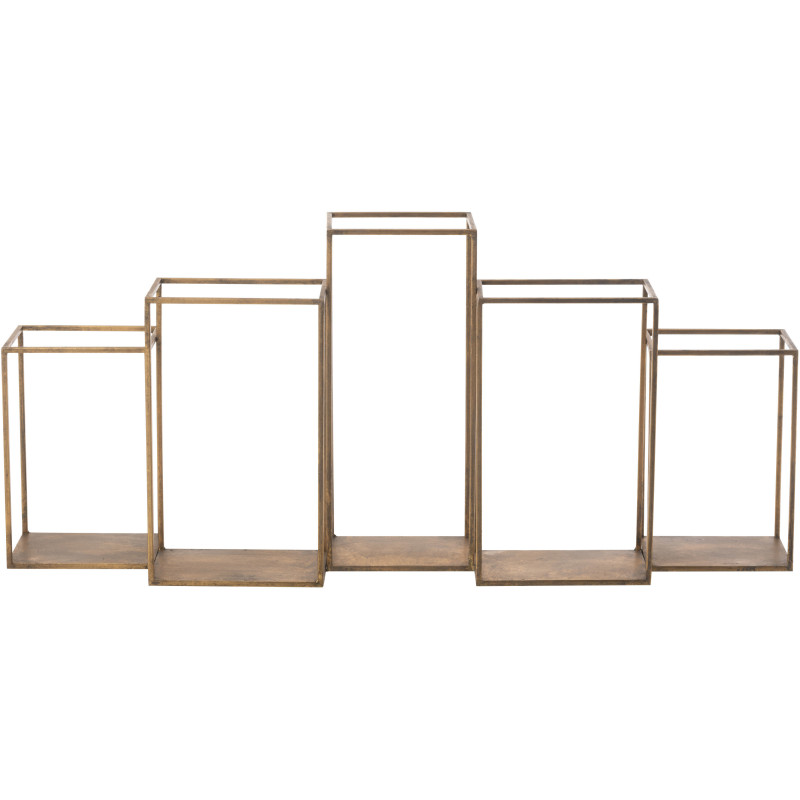 Étagère murale moderne 5 niveaux en Métal Doré Paldor - 2