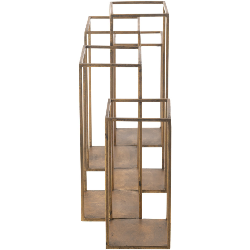 Étagère murale moderne 5 niveaux en Métal Doré Paldor - 3