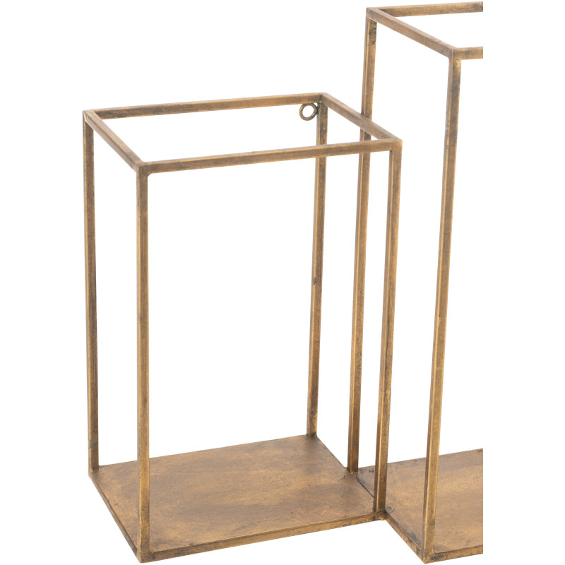 Étagère murale moderne 5 niveaux en Métal Doré Paldor - 5