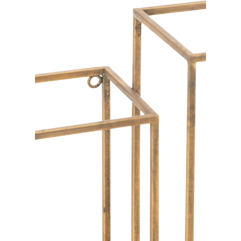 Étagère murale moderne 5 niveaux en Métal Doré Paldor - 6