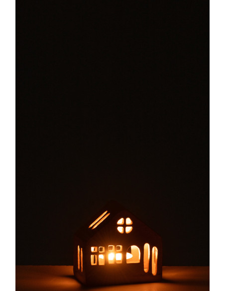 Photophore original Maison 9 cm en Métal Beige Goa - 3