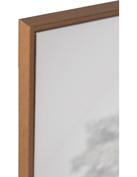 Toile murale originale imprimée Yack Paysage 143x103 Cadre en bois de pin Marron Blanc Gavlon - 3