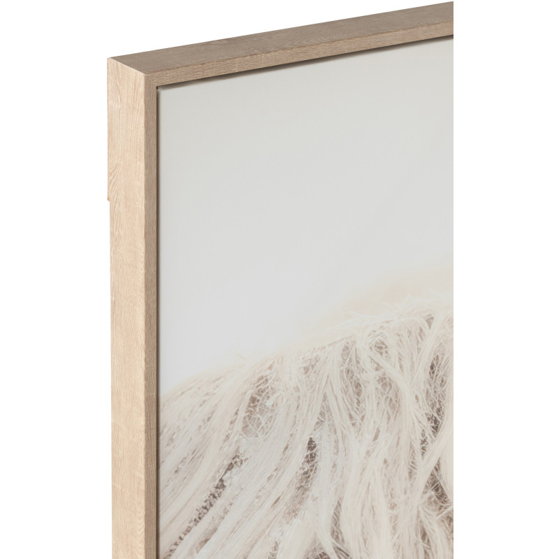 Toile murale originale imprimée Yack 103x143 Cadre en bois de pin Marron Blanc Gavlon - 3