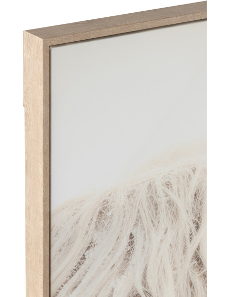 Toile murale originale imprimée Yack 103x143 Cadre en bois de pin Marron Blanc Gavlon - 3