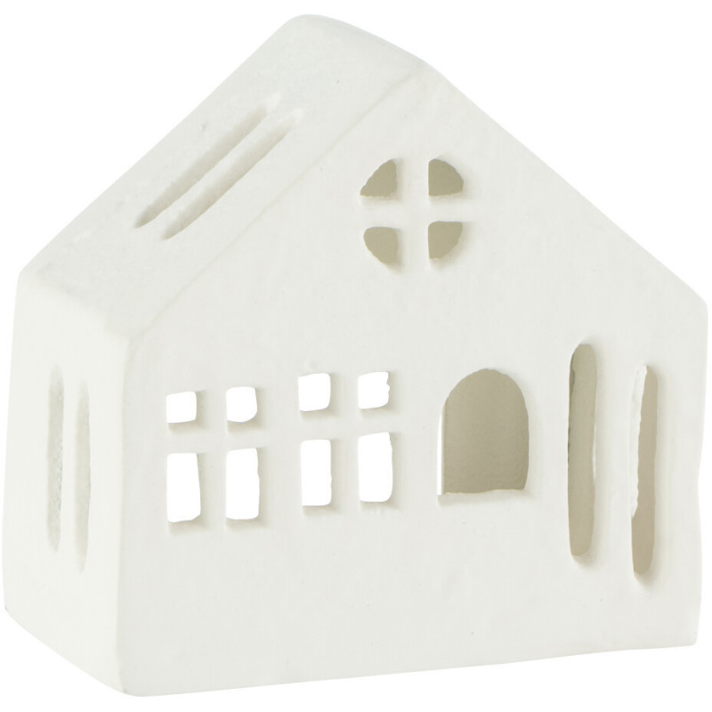 Photophore original Maison 9 cm en Métal Blanc Goa - 3